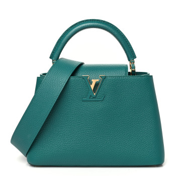 LOUIS VUITTON Taurillon Capucines BB Emerald