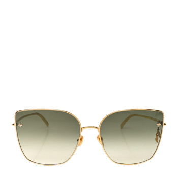 LOUIS VUITTON Metal LV Charm Cat Eye Sunglasses Z1720U Gold