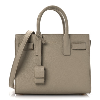 SAINT LAURENT Calfskin Nano Sac De Jour Beige