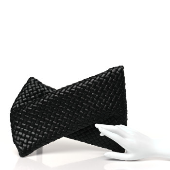 BOTTEGA VENETA Nappa Intrecciato Crisscross Clutch Black