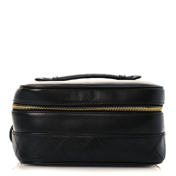 CHANEL Lambskin Vanity Cosmetic Case Black