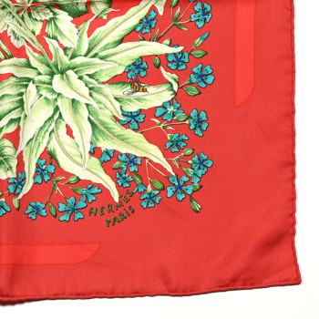 HERMES Silk La Prairie Scarf 90