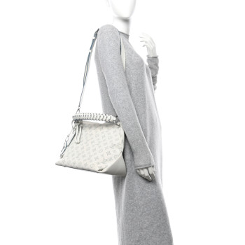 LOUIS VUITTON Mahina Beaubourg Hobo MM Snow Orage Blue