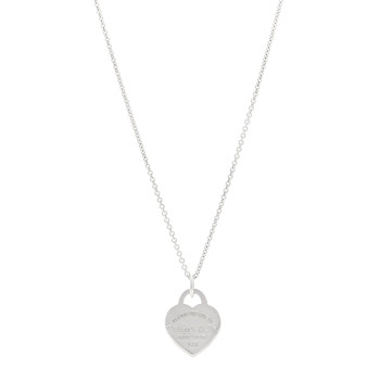 TIFFANY Sterling Silver Small Return To Tiffany Heart Pendant Necklace
