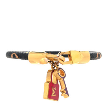 LOUIS VUITTON Monogram Multicolor Luck It Bracelet 17 Black