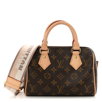 LOUIS VUITTON Monogram Speedy Bandouliere 20 Beige