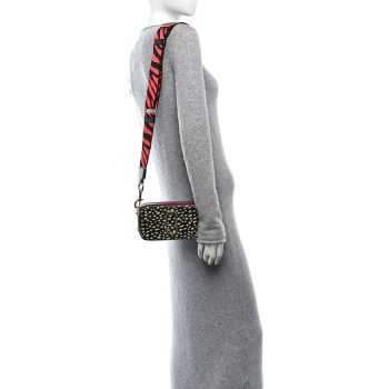 MARC JACOBS Calf Hair Crocodile Snakeskin Embossed Calfskin Snapshot Camera Bag Multicolor
