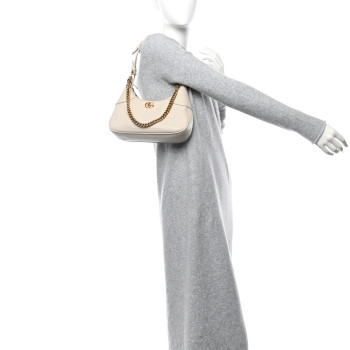 GUCCI Goatskin Small Aphrodite Shoulder Bag Mystic White
