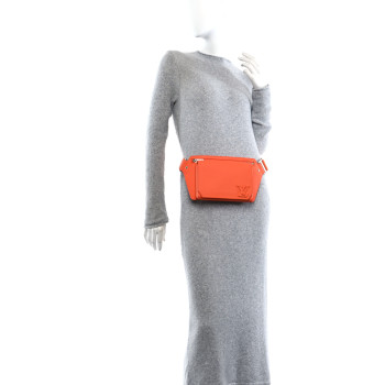 LOUIS VUITTON Grained Calfskin Aerogram New Sling Orange