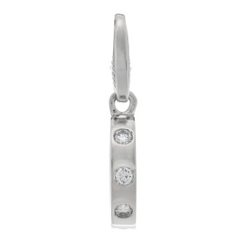 CARTIER 18K White Gold Diamond LOVE Ring Charm
