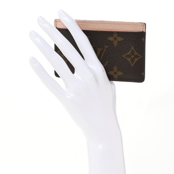 LOUIS VUITTON Monogram Card Holder Rose Nacre