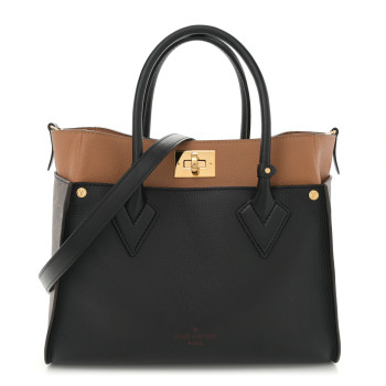 LOUIS VUITTON Calfskin Monogram On My Side MM Black