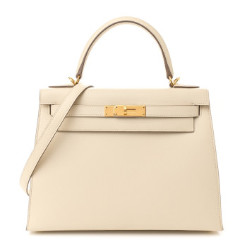 HERMES Epsom Kelly Sellier 28 Craie