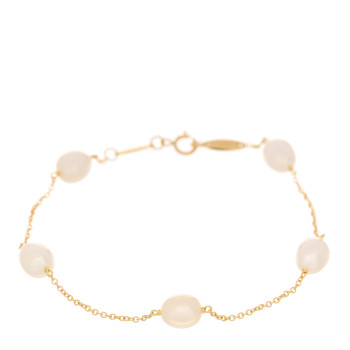 TIFFANY 18K Yellow Gold Pearl 6-6.5mm Elsa Peretti Pearls By The Yard Bracelet