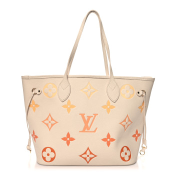 LOUIS VUITTON Empreinte Monogram Giant Neverfull MM Degrade Neutral