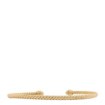 DAVID YURMAN 18K Yellow Gold Diamond 3mm Cablespira Bracelet