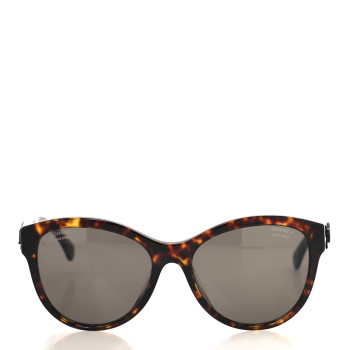 CHANEL Acetate Pantos Logo Sunglasses 5458 Tortoise Brown