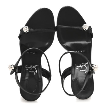 CHRISTIAN LOUBOUTIN Nappa Atmospheria 85 Sandals 38.5 Black
