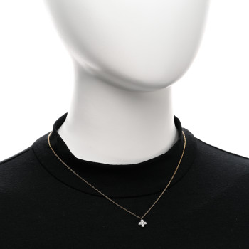 TIFFANY 18K Yellow Gold Platinum Diamond Cruciform Cross Pendant Necklace