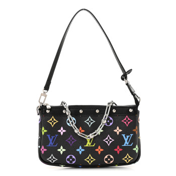 LOUIS VUITTON LV X TM Monogram Multicolor Pochette Accessories Black