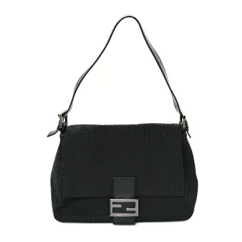 FENDI Zucchino Mama Baguette Black