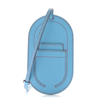 HERMES Chevre Mysore In-The-Loop Phone To Go GM Case Celeste