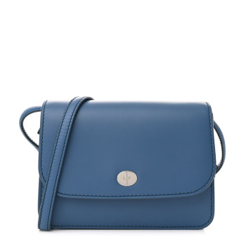 LORO PIANA Calfskin Artemis Shoulder Bag Blue