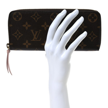 LOUIS VUITTON Monogram Clemence Wallet Rose Ballerine