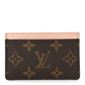 LOUIS VUITTON Monogram Card Holder Rose Nacre