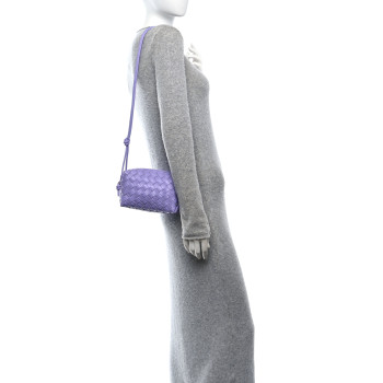 BOTTEGA VENETA Nappa Intrecciato Mini Loop Camera Bag Wisteria