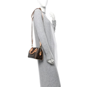 LOUIS VUITTON Monogram Speedy Bandouliere 20 Beige