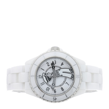 CHANEL Stainless Steel Ceramic 38mm J12 Limited Edition Mademoiselle La Pausa Automatic Watch White
