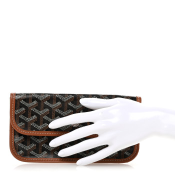 GOYARD Goyardine Pouch Black Gold