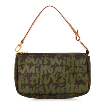 LOUIS VUITTON Monogram Graffiti Pochette Accessories Kaki