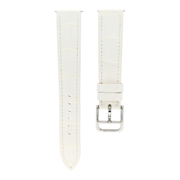 HERMES Matte Alligator 21mm Heure H Hour Watch Strap White