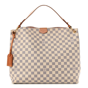 LOUIS VUITTON Damier Azur Graceful MM Rose Ballerine