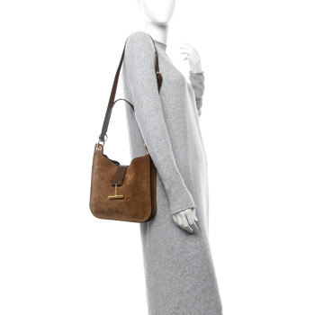 TOM FORD Suede Small Tara Crossbody Whisky