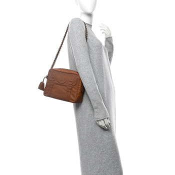 MULBERRY Calfskin Silky Snake Print Maisie Bag Oak