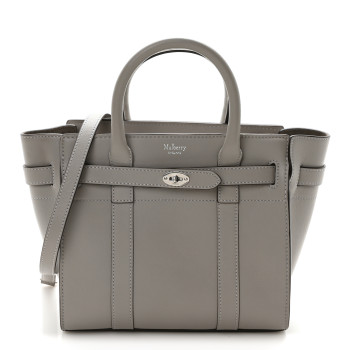 MULBERRY Micro Classic Grain Small Zipped Bayswater Grey