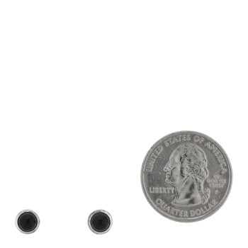 TIFFANY Sterling Silver Black Onyx Color By The Yard Earrings