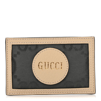 GUCCI Econyl Nylon Monogram Off The Grid Card Case Graphite Grey New Plaster