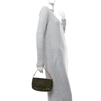 LOUIS VUITTON Monogram Graffiti Pochette Accessories Kaki