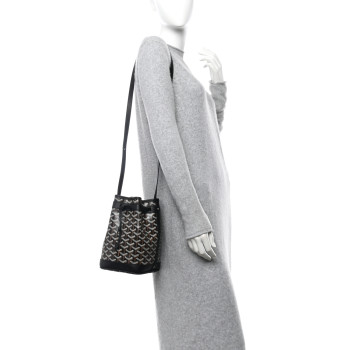GOYARD Goyardine Petit Flot Bucket Bag PM Black