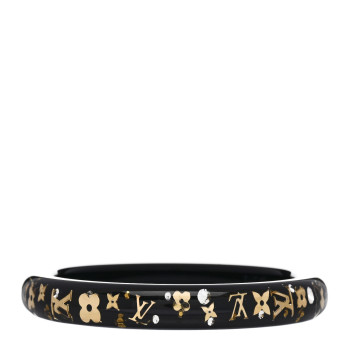 LOUIS VUITTON Resin Swarovski Small Inclusion Bracelet PM Black