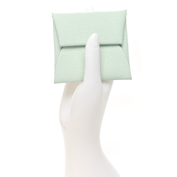 HERMES Chevre Mysore Bastia Verso Coin Purse Vert Peppermint Vert Moyen