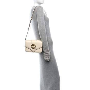 LOUIS VUITTON Smooth Calfskin LV Pont 9 Cream