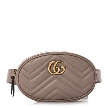 GUCCI Calfskin Matelasse GG Marmont Belt Bag 75 30 Porcelain Rose