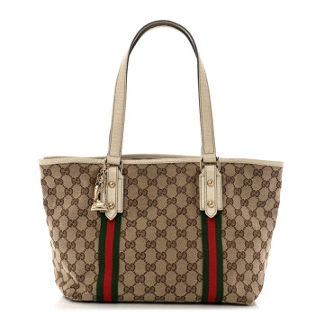 GUCCI Monogram Medium Jolicoeur Tote White