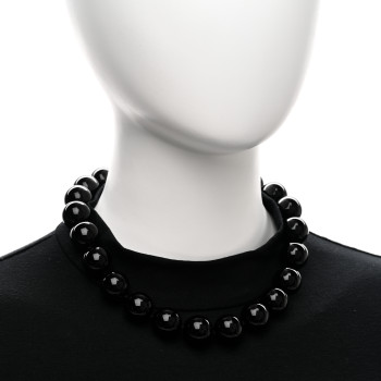 TIFFANY Sterling Silver Black Onyx 18mm Paloma Picasso Bead Necklace