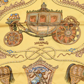 HERMES Silk Paperoles Scarf 90